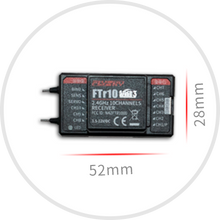 Load image into Gallery viewer, FTr10 2.4GHz (AFHDS 3) 10 Channel Receiver <br><br><font size=3>(for NB4, NB4 Lite, PL18, FRM302)</font>