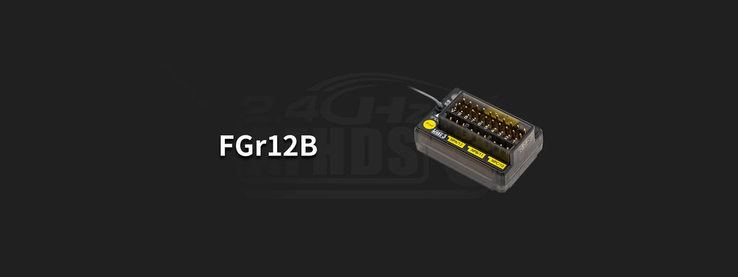 FGr12B 2.4GHz (AFHDS 3) 12 Channel Receiver <br><br><font size=3>(for NB4, NB4 Lite, PL18, FRM302, All AFHDS 3 Transmitters and RF Modules)</font>